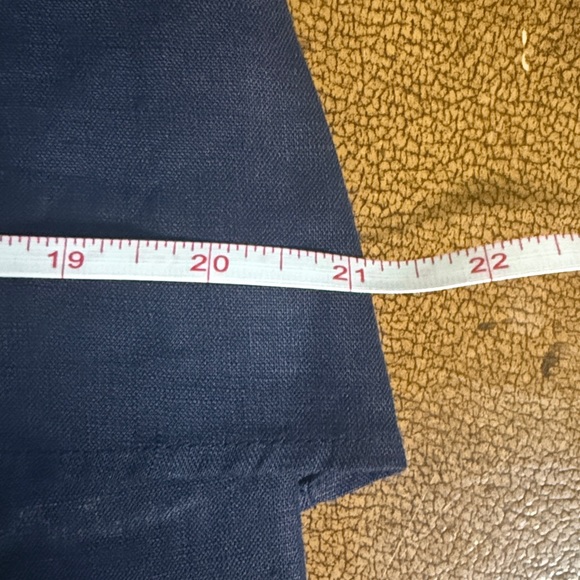 2/$15. Quince Womens 100% Linen Square Neck Tank Deep Navy Sleeveless L - Picture 4 of 9